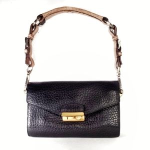 PRADA rare vintage bag black - push lock + key